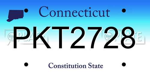 PKT2728 Connecticut License Plate