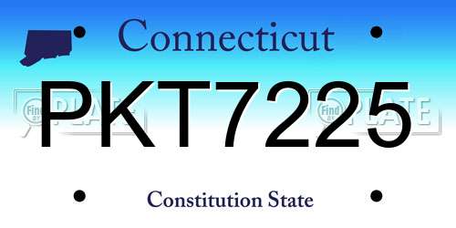 PKT7225 Connecticut License Plate