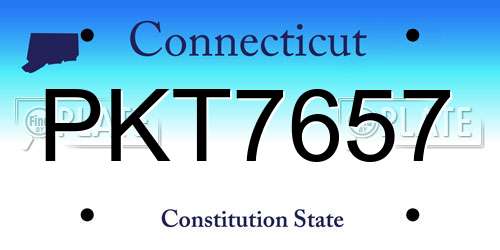 PKT7657 Connecticut License Plate