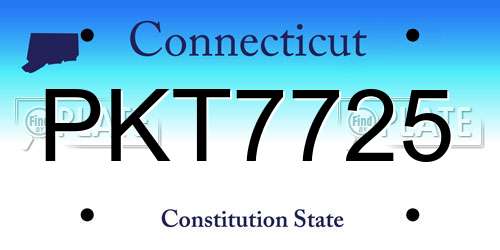 PKT7725 Connecticut License Plate