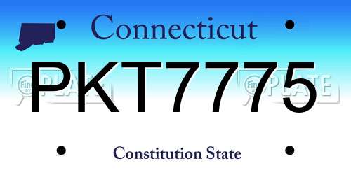 PKT7775 Connecticut License Plate