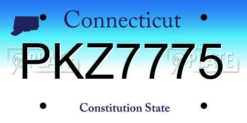 PKZ7775 Connecticut License Plate