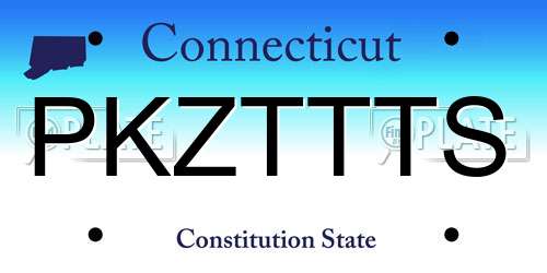 PKZTTTS Connecticut License Plate