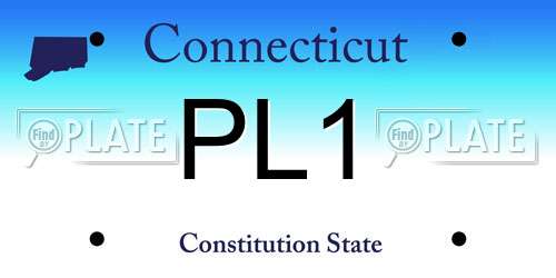 PL1 Connecticut License Plate