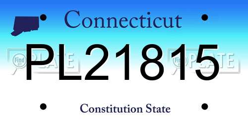 PL21815 Connecticut License Plate
