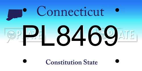 PL8469 Connecticut License Plate