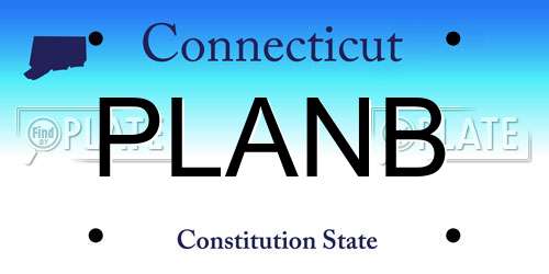 PLANB Connecticut License Plate