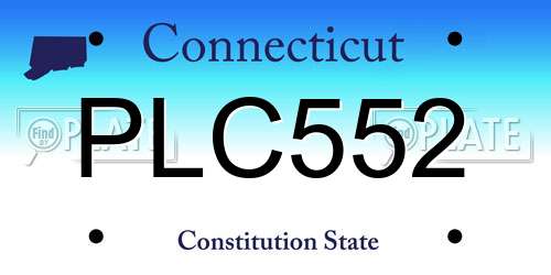 PLC552 Connecticut License Plate
