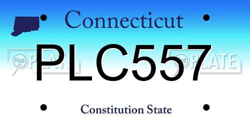 PLC557 Connecticut License Plate