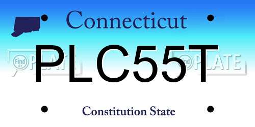 PLC55T Connecticut License Plate