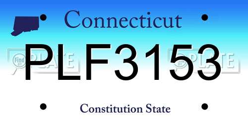 PLF3153 Connecticut License Plate