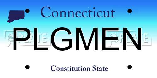 PLGMEN Connecticut License Plate