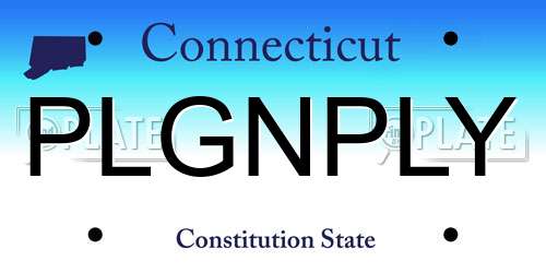 PLGNPLY Connecticut License Plate