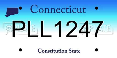 PLL1247 Connecticut License Plate