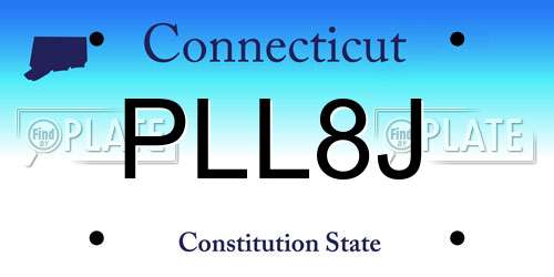 PLL8J Connecticut License Plate