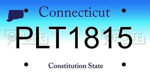 PLT1815 Connecticut License Plate