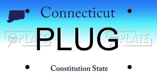 PLUG Connecticut License Plate