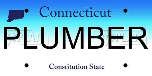 PLUMBER Connecticut License Plate
