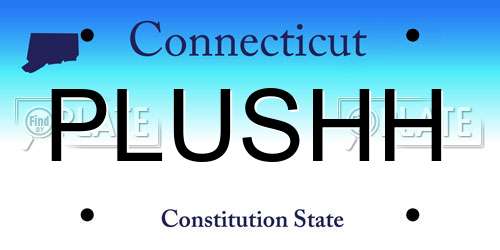PLUSHH Connecticut License Plate