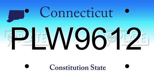 PLW9612 Connecticut License Plate