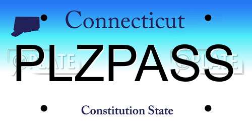 PLZPASS Connecticut License Plate