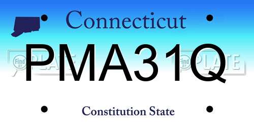 PMA31Q Connecticut License Plate