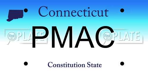 PMAC Connecticut License Plate