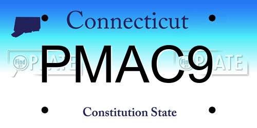 PMAC9 Connecticut License Plate