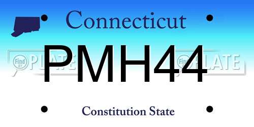 PMH44 Connecticut License Plate