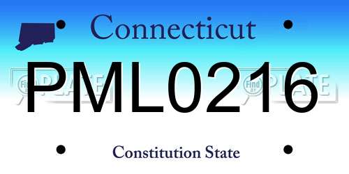 PML0216 Connecticut License Plate