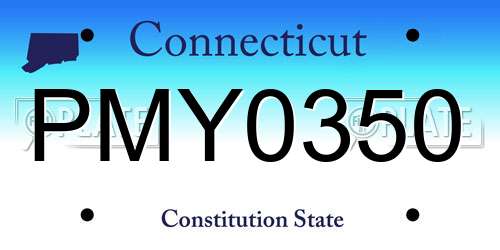 PMY0350 Connecticut License Plate