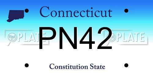 PN42 Connecticut License Plate
