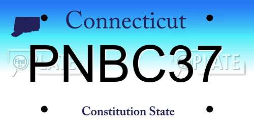 PNBC37 Connecticut License Plate