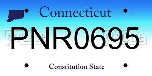 PNR0695 Connecticut License Plate