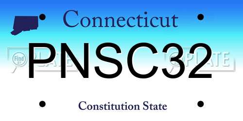 PNSC32 Connecticut License Plate