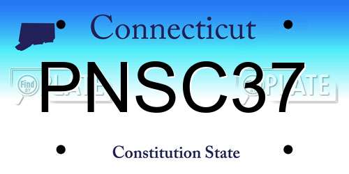 PNSC37 Connecticut License Plate