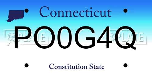 PO0G4Q Connecticut License Plate