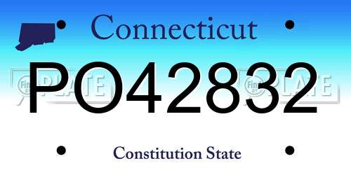PO42832 Connecticut License Plate