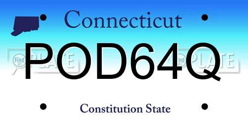 POD64Q Connecticut License Plate