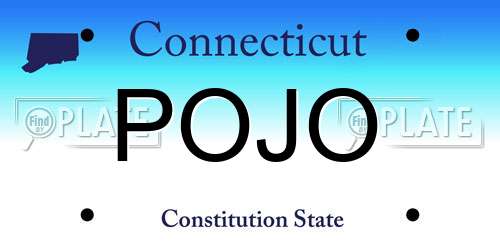 POJO Connecticut License Plate