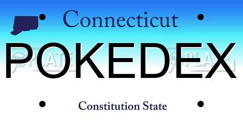 POKEDEX Connecticut License Plate