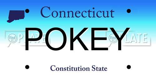 POKEY Connecticut License Plate