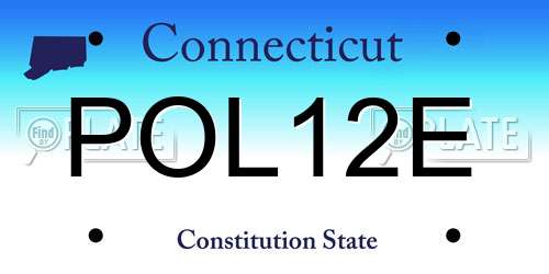 POL12E Connecticut License Plate