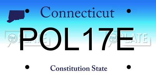 POL17E Connecticut License Plate