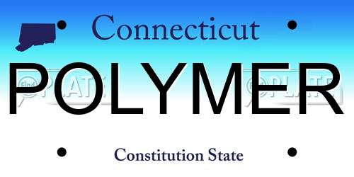POLYMER Connecticut License Plate