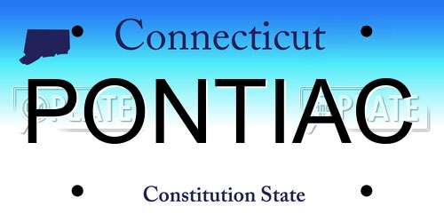 PONTIAC Connecticut License Plate