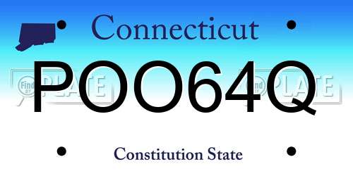 POO64Q Connecticut License Plate