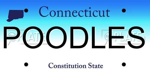 POODLES Connecticut License Plate