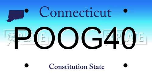POOG40 Connecticut License Plate