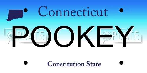 POOKEY Connecticut License Plate